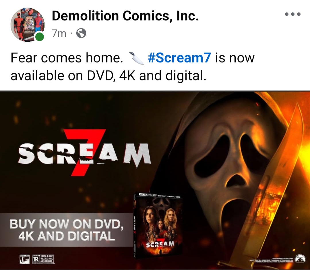 Demolition Comics - Facebook Post